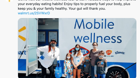 Walmart Mobile Wellness Tour Twitter Update